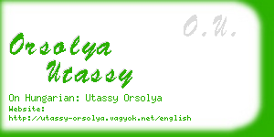 orsolya utassy business card